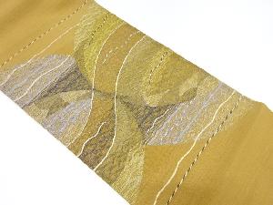 すくい織抽象波模様織出し袋帯